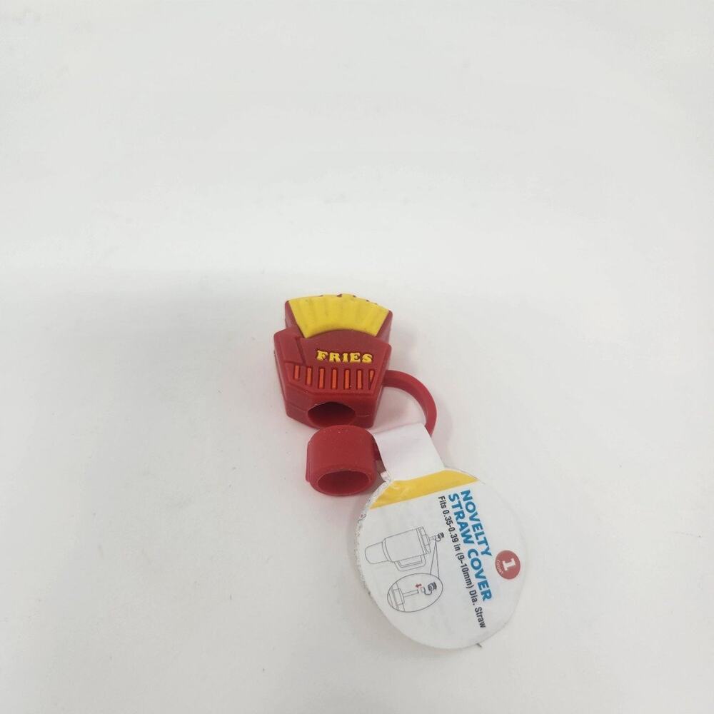 Red & Yellow French Fries Tumbler Straw Cover
